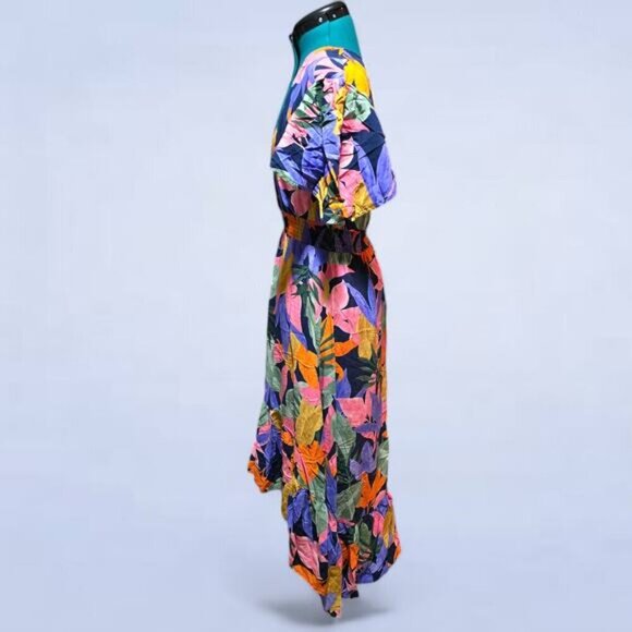 Abel the Label x Anthropologie Tropical Leonard Dress - Size Medium - Picture 4 of 9